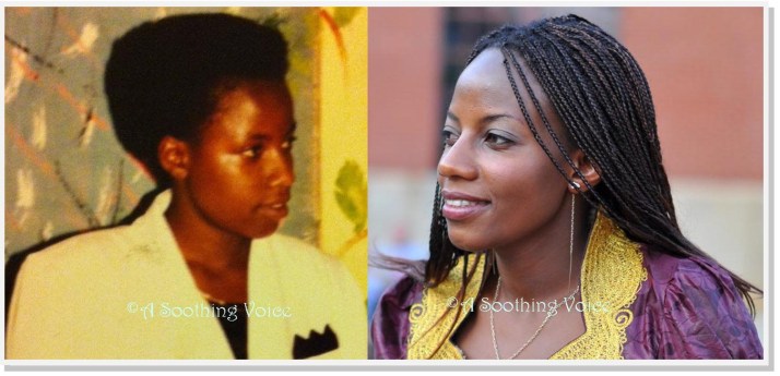 Many many years apart. It looks like I haven't changed much!